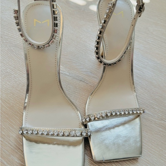 NWOB Marc Fisher Karima Ankle Strap Sandal Heels (rhinestone) - Picture 5 of 7
